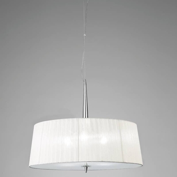 Colgante de techo clásico LOEWE Cromo Pantalla blanca - Imagen 1