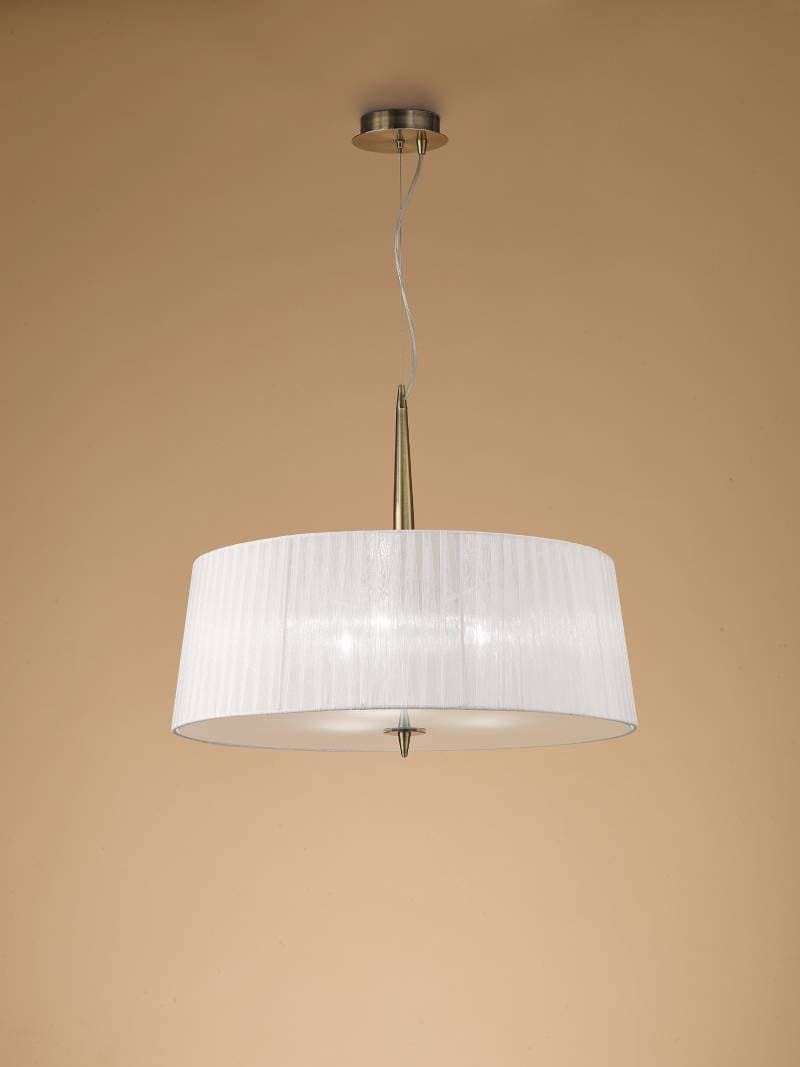 Colgante de techo clásicO LOEWE Cuero Pantalla - Imagen 1