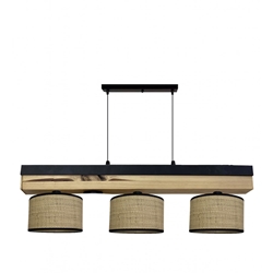 Colgante PALERMO negro, 3 luces - Imagen 1