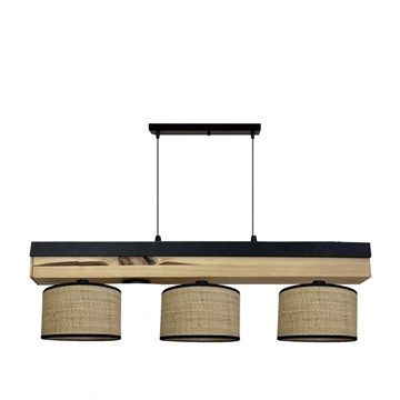 Colgante PALERMO negro, 3 luces - Imagen 1