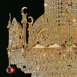 Lámpara de techo Estilo imperio Cristal Baño oro J. Vila - Imagen 2