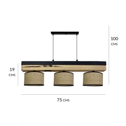 Lámpara PALERMO blanco, 3 luces - Imagen 2