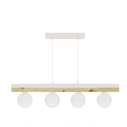 Lámpara PALERMO blanco 4 bombillas - Imagen 1