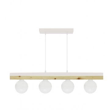 Lámpara PALERMO blanco 4 bombillas - Imagen 1