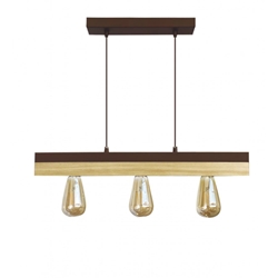Lámpara PALERMO Marrón 3 Bombillas - Imagen 1