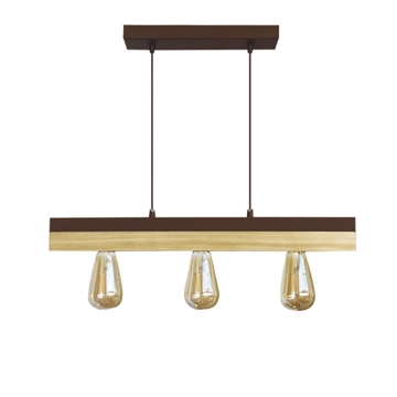 Lámpara PALERMO Marrón 3 Bombillas - Imagen 1