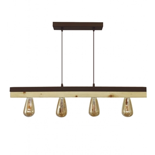 Lámpara PALERMO Marrón 4 Bombillas - Imagen 1