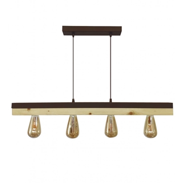 Lámpara PALERMO Marrón 4 Bombillas - Imagen 1
