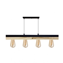 Lámpara PALERMO Negro 4 Bombillas - Imagen 1