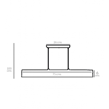 Lámpara PALERMO Negro 4 Bombillas - Imagen 2