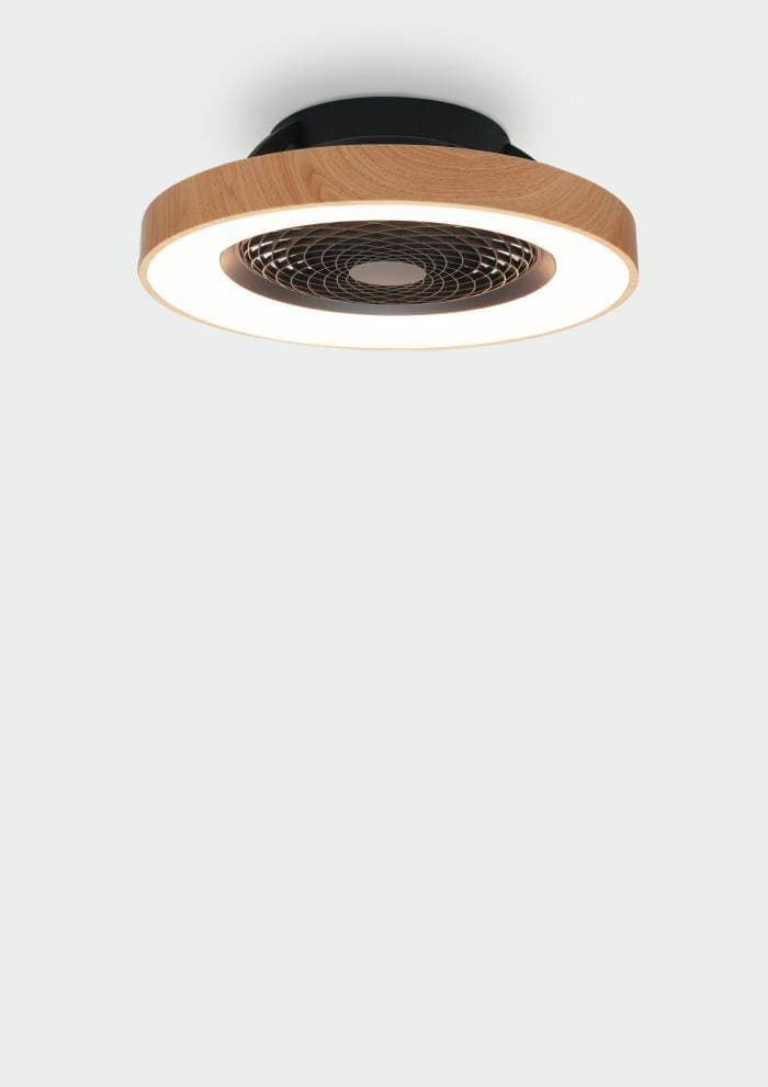 Plafón ventilador de techo LED 70W MOTOR DC TIBET Negro/madera - Imagen 2