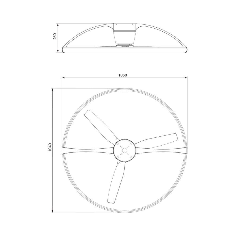 Plafón ventilador de techo LED Motor DC NEPAL Blanco - Imagen 3