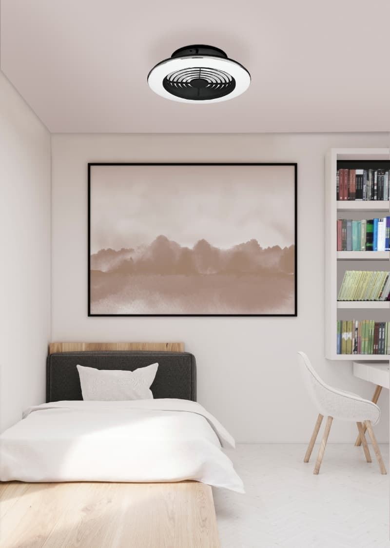 Ventilador de techo LED ALISIO Mini Negro Mantra 7495 - Imagen 2